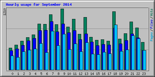 Hourly usage for September 2014