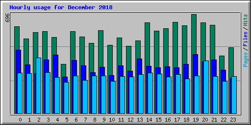 Hourly usage for December 2018