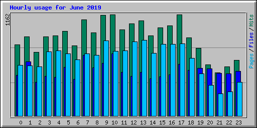 Hourly usage for June 2019