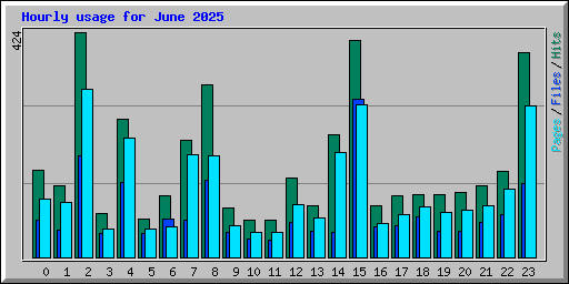 Hourly usage for June 2025