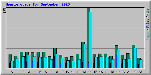 Hourly usage for September 2025